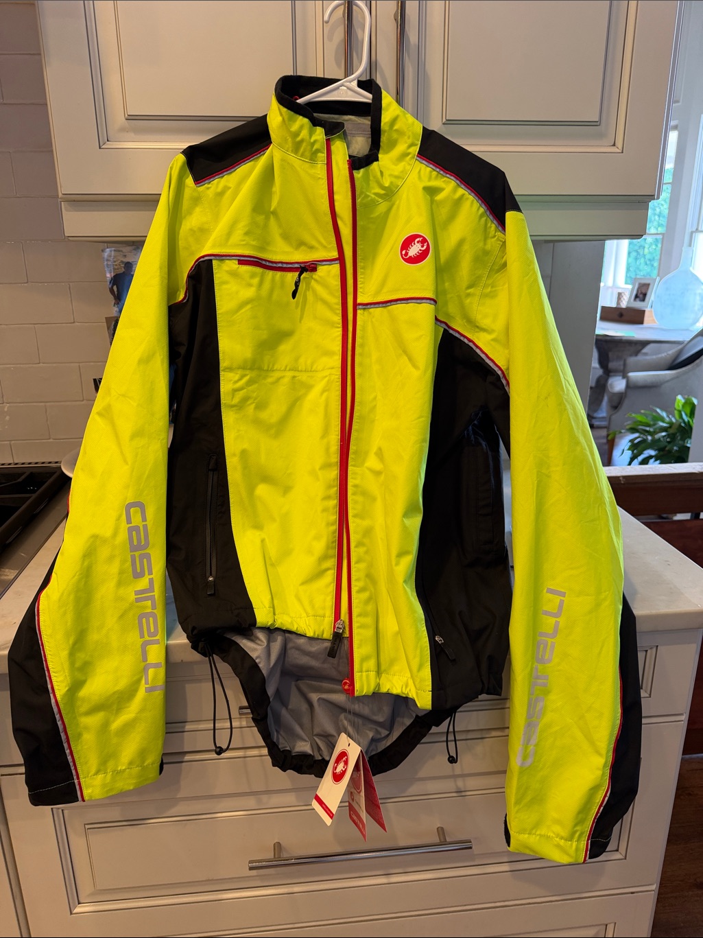 Castelli Men's High-Visibility Yellow Performance Cycling Jacket